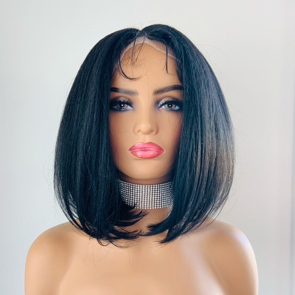 Versatile 4x4 Lace Front Synthetic Wig in Black for Daily Wear or Events - Picture 10 of 12